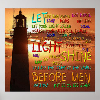 Affiche Mathew 5:14-16 Phare 2