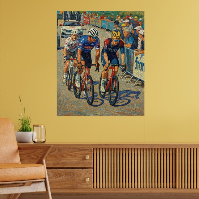 Affiche Mathieu van der Poel Tour de France 2022 7e Étape (Salon 2)