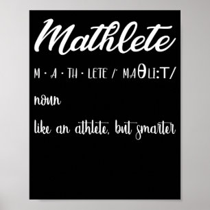 Affiche Mathlete Définition Math Geek Nerd
