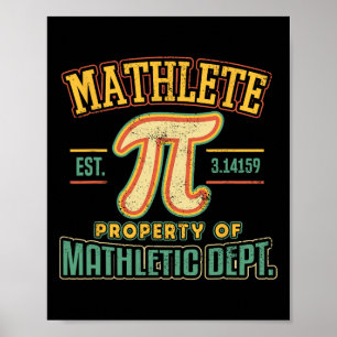 Affiche Mathlete Mathletic Department Pi 3.14 Math Calculu