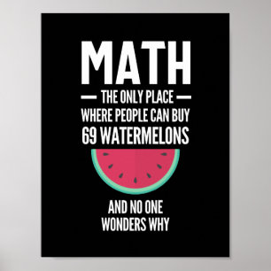 Affiche Maths. Drôle Math Sarcasm Citation Cadeau