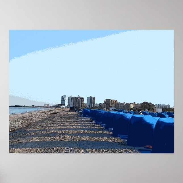 Affiche Matin À La Plage 7292 - Clearwater, FL (Devant)