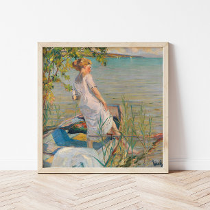 Affiche Matin d'été sur le lac Starnberg   Edward Cucuel