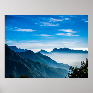 Affiche Matin Montagnes Mist Paysage