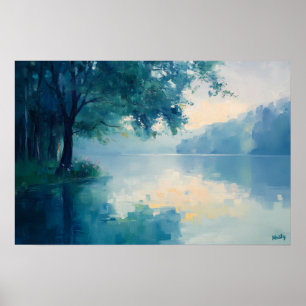 Affiche Matin serein au lac fauviste – Inspiré de la natur