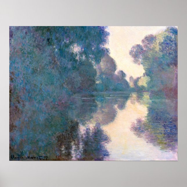 Affiche Matin sur la Seine près de Giverny (1897) (Devant)