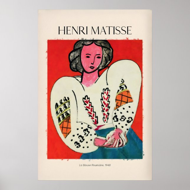 Affiche Matisse - La Blouse Roumaine940 Célèbre Ar (Devant)