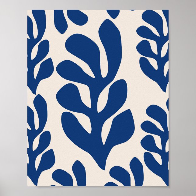 Affiche Matisse leaves Blue (Devant)