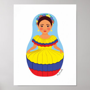 Affiche Matriochka colombienne