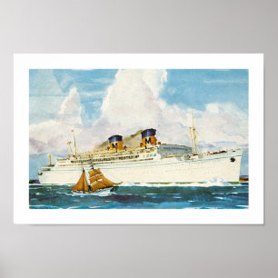 Affiche Matson Liner à Hawaii