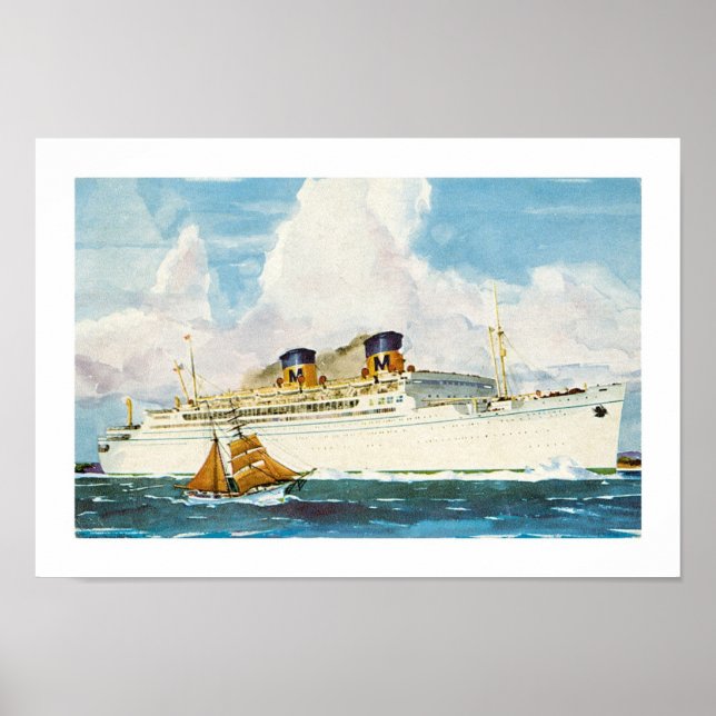 Affiche Matson Liner à Hawaii (Devant)