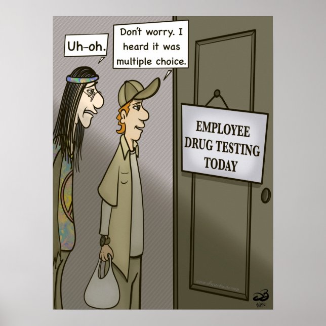 Affiche Matte d'affichage de la valeur de test des employé (Devant)