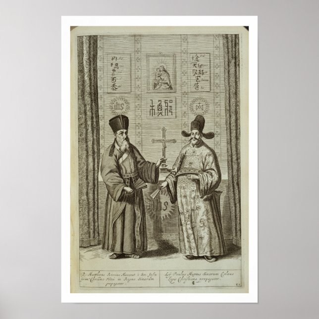 Affiche Matteo Ricci (1552-1610) et Paul Li, from 'Chin (Devant)