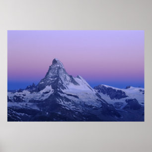 Affiche Matterhorn à l'aube, Zermatt, Alpes suisses,