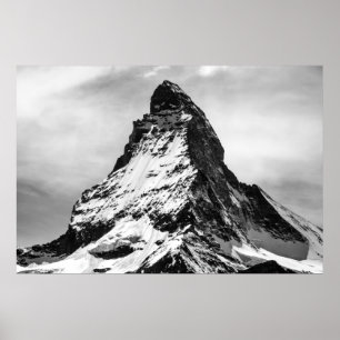 Affiche Matterhorn, Alpes noirs et blancs