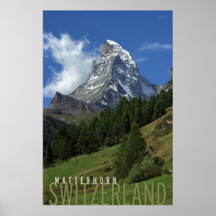 Affiche matterhorn en suisse