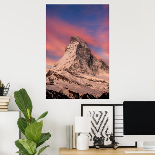 Affiche Matterhorn Peak Suisse Sunset