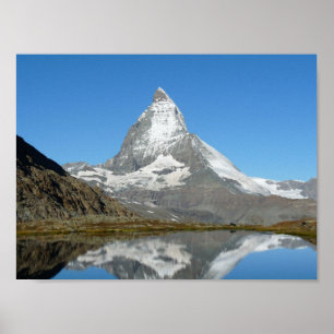 Affiche Matterhorn Riffelsee Alpes suisses