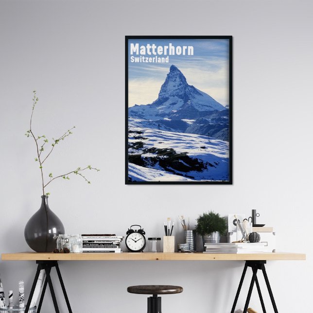 Affiche Matterhorn vintage, Suisse (Créateur téléchargé)