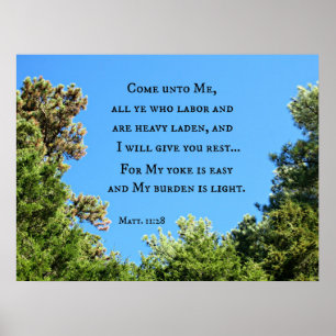 Affiche Matthew 11:28 Come unto me all ye who labo....