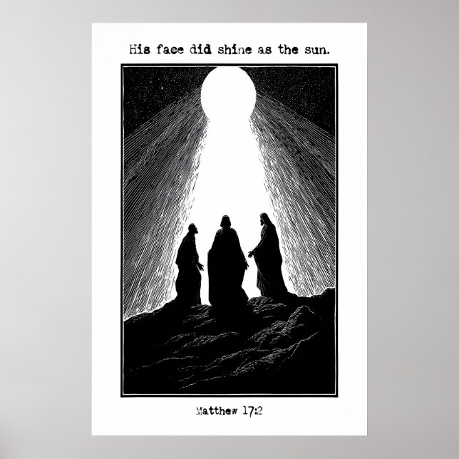 Affiche Matthew 17 2 Transfiguration Art Print His Face (Devant)