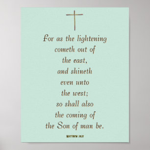 Affiche MATTHEW 24:27 « Car comme l'éclair vient… »