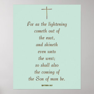 Affiche MATTHEW 24:27 « Car comme l'éclair vient… »