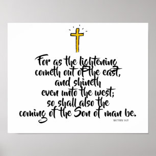 Affiche MATTHEW 24:27 « Car comme l'éclair vient… »