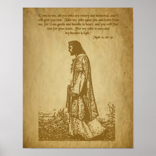 Affiche Matthieu 11 28-30