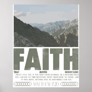 Affiche Matthieu 17:20 La Foi Peut Déplacer Des Montagnes