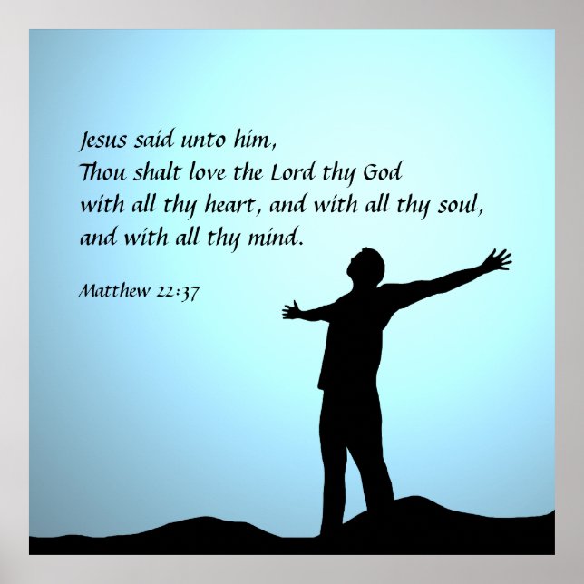 Affiche Matthieu 22:37 (Devant)