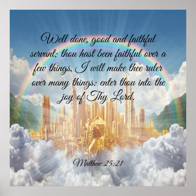 Affiche Matthieu 25:21 (Devant)