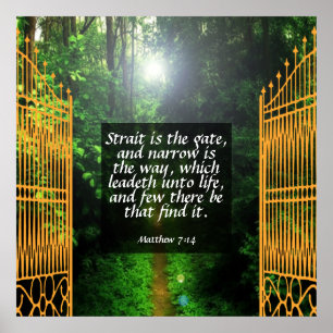 Affiche Matthieu 7:14