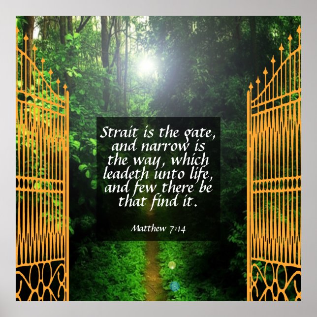 Affiche Matthieu 7:14 (Devant)