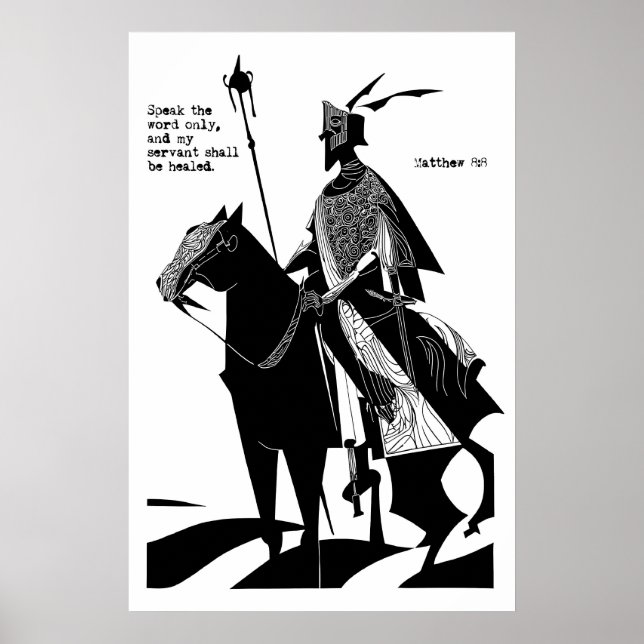 Affiche Matthieu 8 8 La foi du centurion Art Print Parle (Devant)