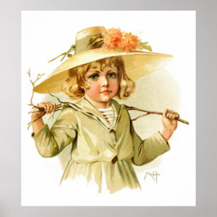 Affiche Maud Humphrey : Fille d'hiver avec la branche