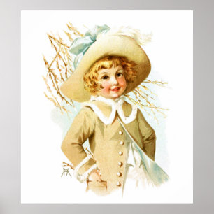 Affiche Maud Humphrey : Une fille de printemps sous le cha