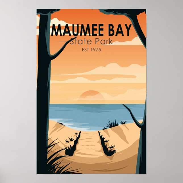 Affiche Maumee Bay State Park Ohio Vintage  (Devant)