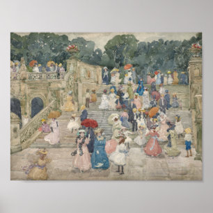 Affiche Maurice Prendergast - Le Pont Terrace, Centre