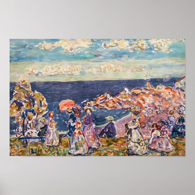 Affiche Maurice Prendergast - Sur la plage (Devant)