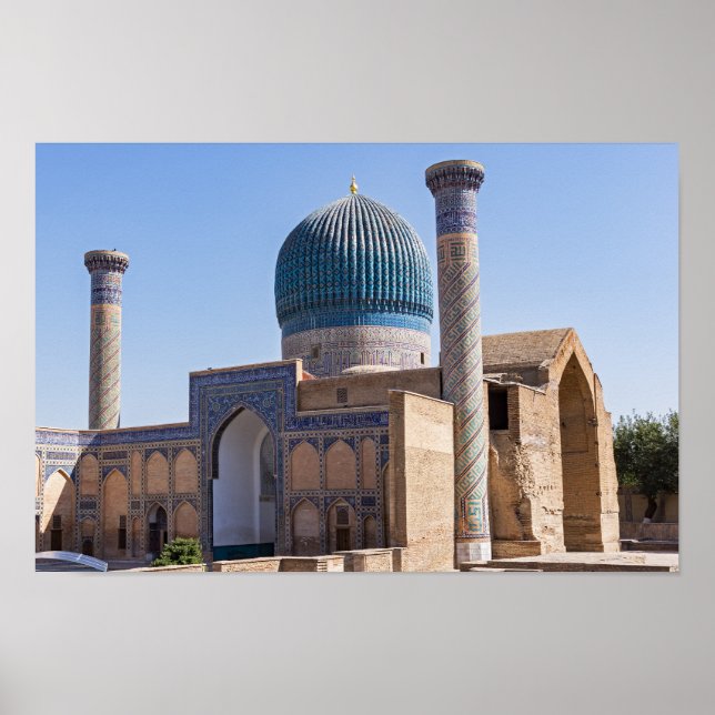 Affiche Mausolée d'Amir Timur - Samarkand, Ouzbékistan (Devant)