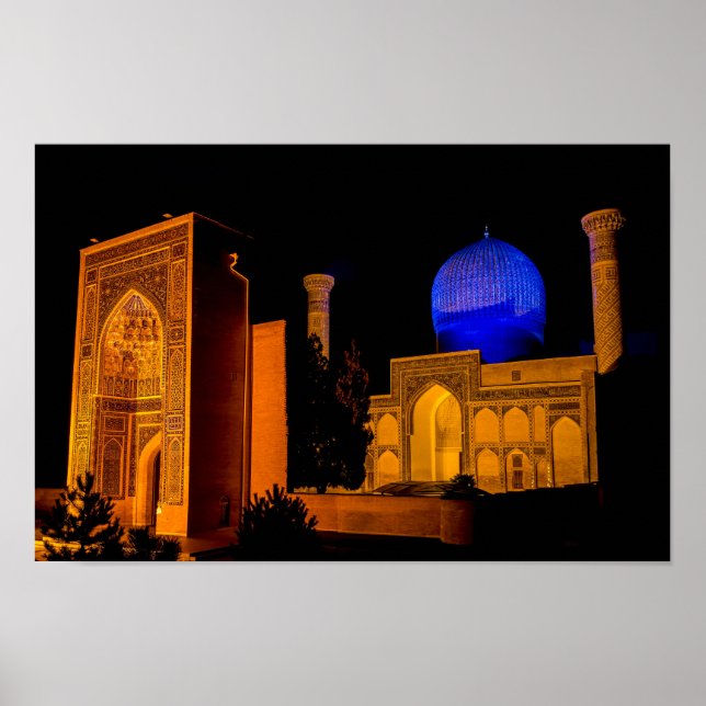 Affiche Mausolée d'Amir Timur - Samarkand, Ouzbékistan (Devant)