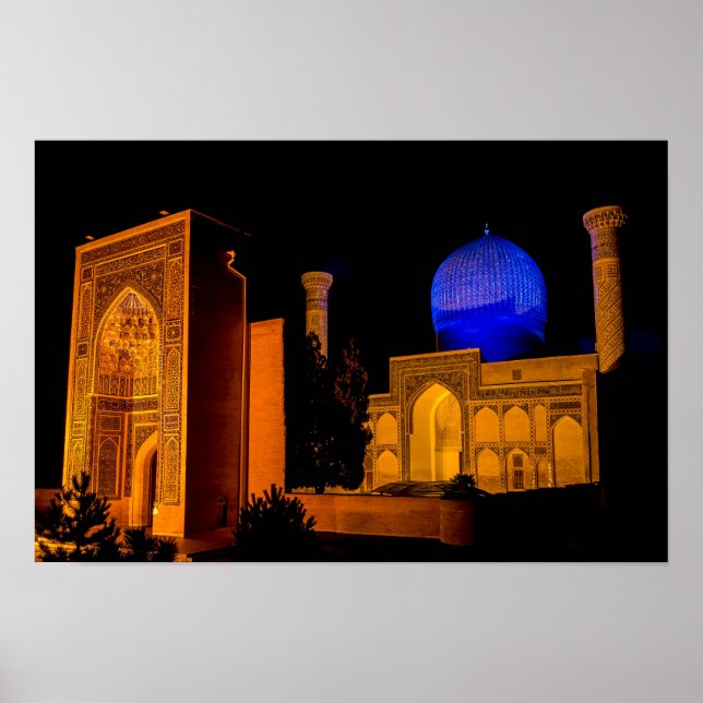 Affiche Mausolée d'Amir Timur - Samarkand, Ouzbékistan (Devant)