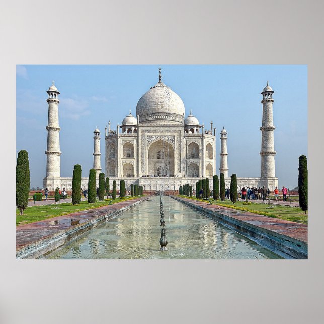 Affiche mausolée du taj mahal Inde (Devant)