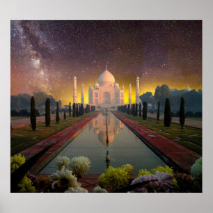 Affiche Mausolée taj mahal Inde
