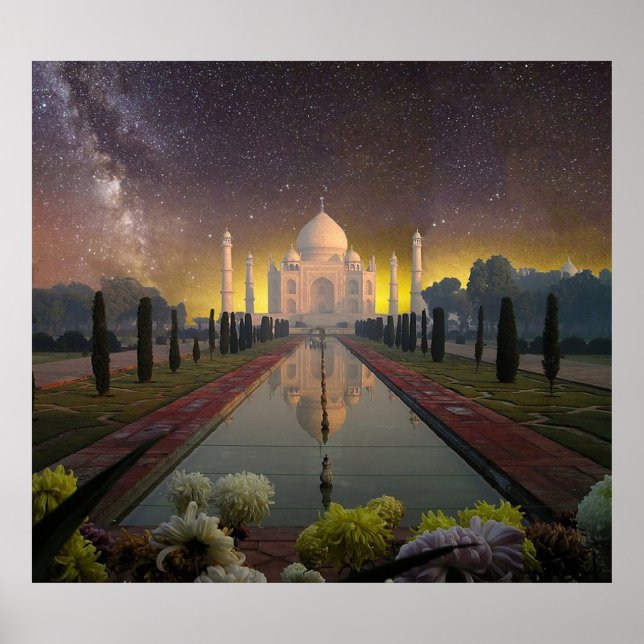 Affiche Mausolée taj mahal Inde (Devant)