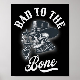 Affiche Mauvais À L'Os Crull Rebel Edgy Halloween Cowboy