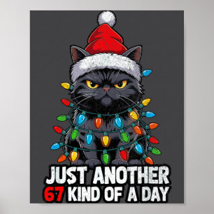 Affiche Mauvais Chat Lumières de Noël Bah Humbug 6 7 Mème