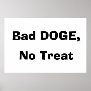 Affiche Mauvais DOGE, Pas de Récompense
