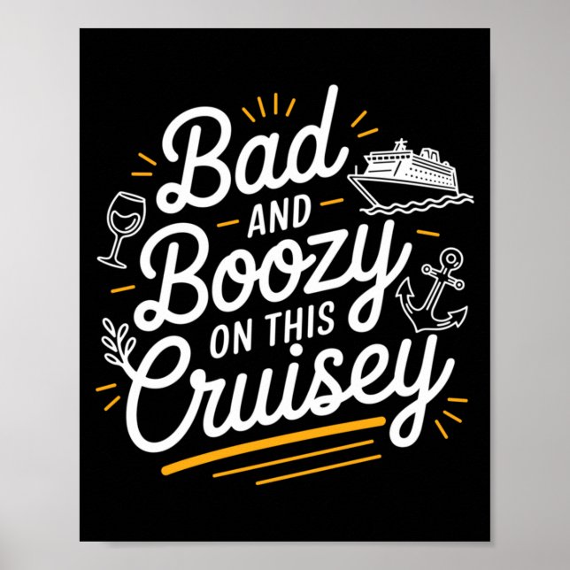 Affiche Mauvais Garçon Ivre Dans Ce Voyage De Croisière Dr (Devant)